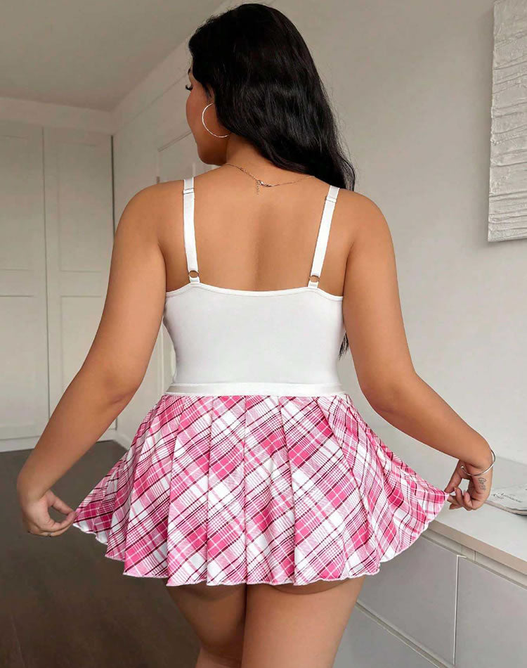 Plus Size Angel Prep Plaid Set