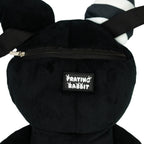 Rabbit Plush Backpack – Black (14”)
