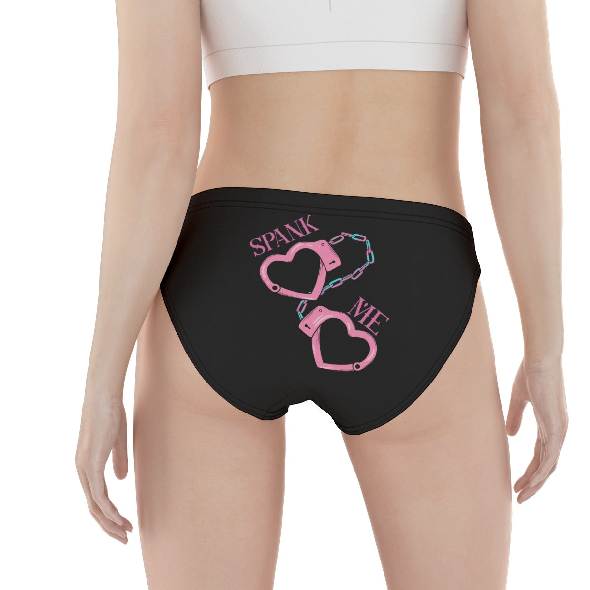 Black Heart Cuffs 'Spank Me' Panties