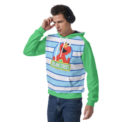 Happy Elmo Raglan Pullover Hoodie