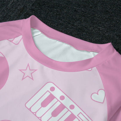 2Pcs Sweet Pink Babycore Pajama Set