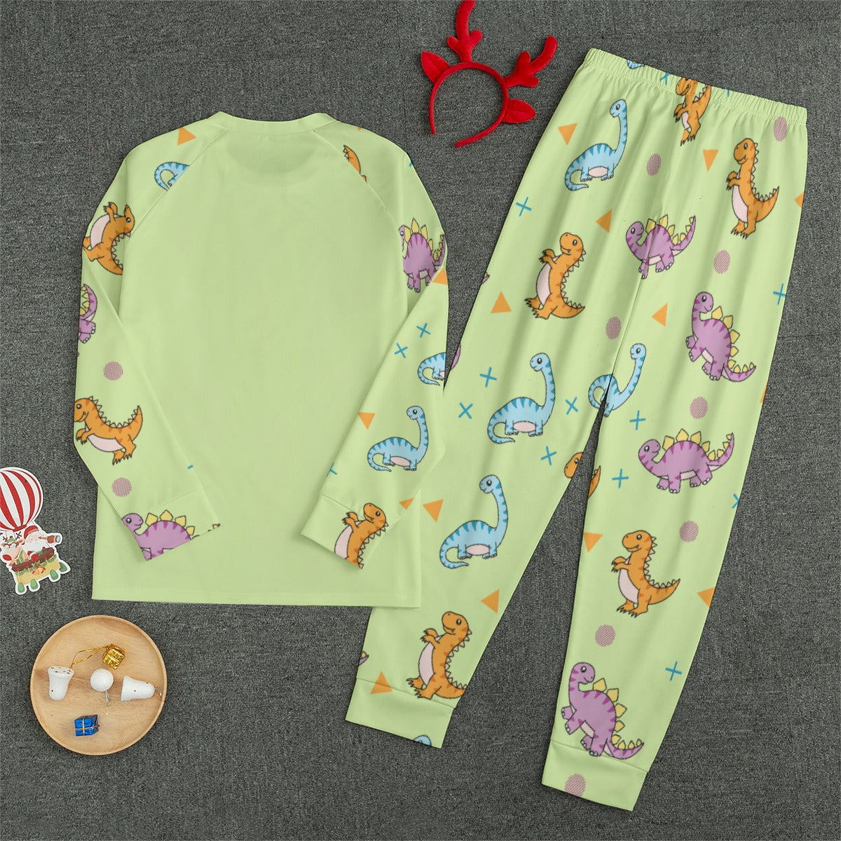 'Baby Dino!' Green Loungewear Set