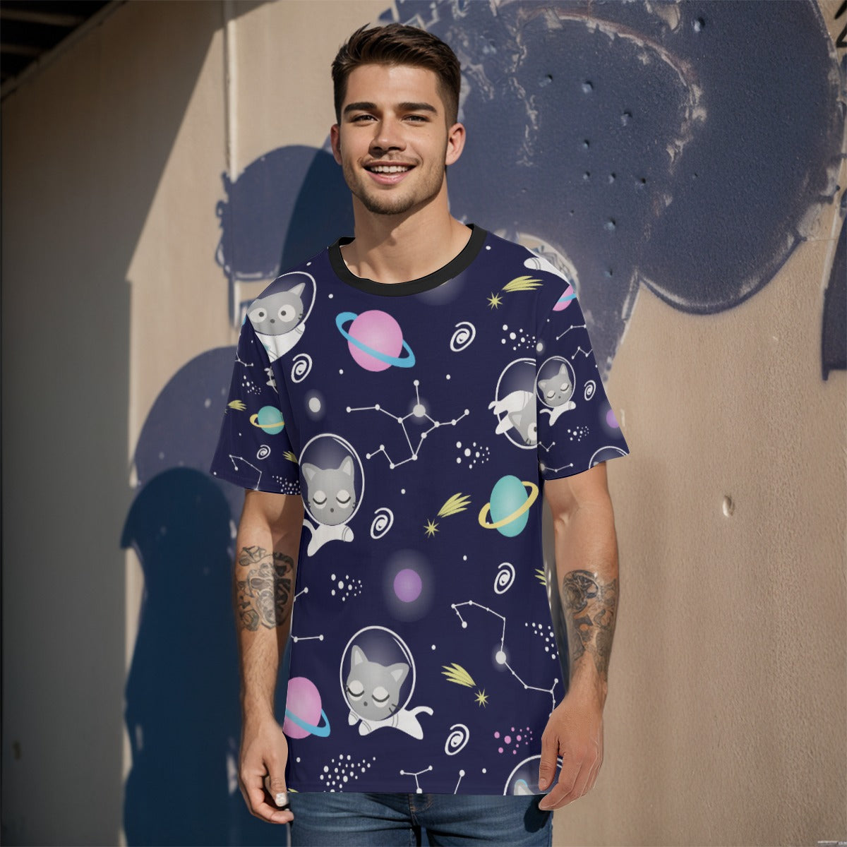 Little Space Astro Kitty Cotton Graphic Tee