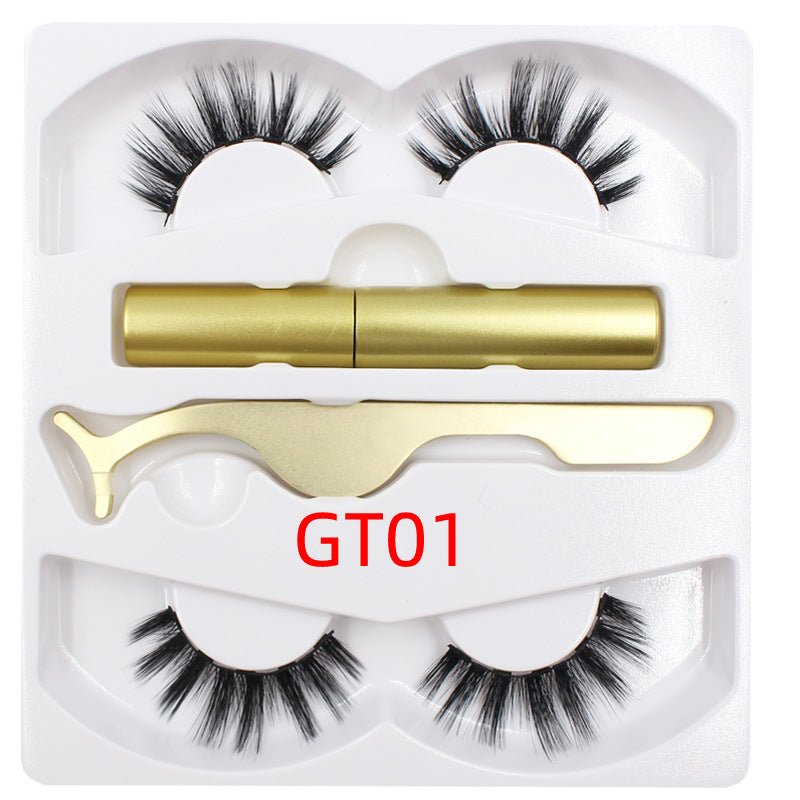 Magnetic Liquid Eyeliner & Eyelashes Set Gold Gt01 style