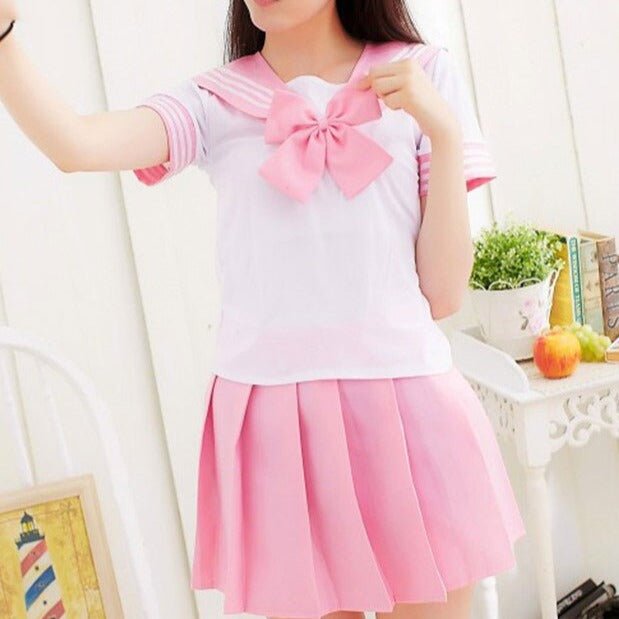 Kawaii School Girl Uniform Pink