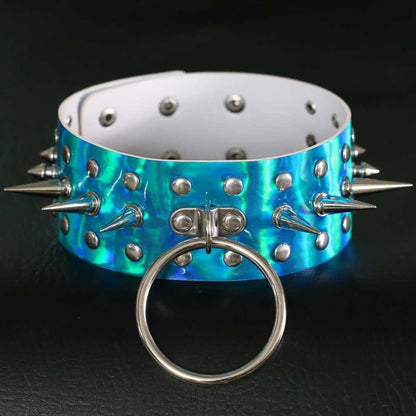 Sexy Luminous Metallic Collar style8 sky blue