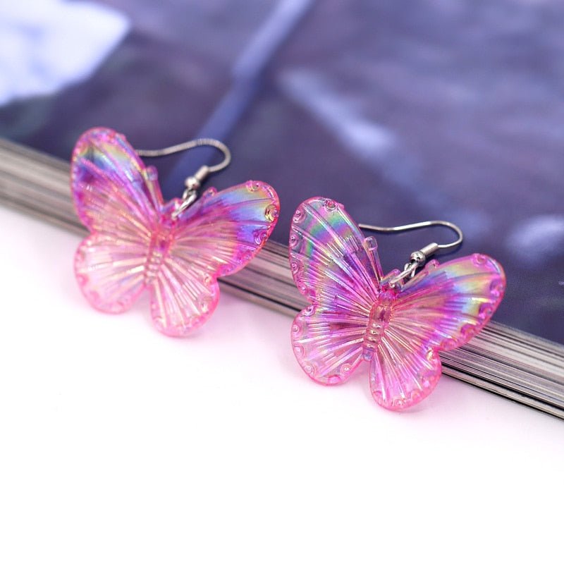 Multicolor Butterfly Earrings E8110a