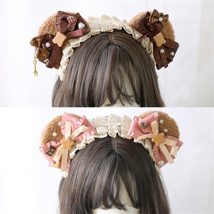 Lolita Bear Ear Cookies Headband