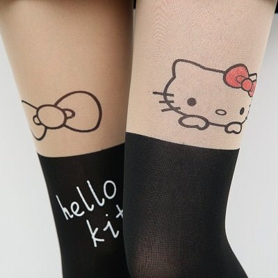 Kawaii Animal Kitty Stockings Pantyhose Khaki One Size