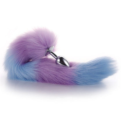 Kawaii Pink & Black Anal Tail (28 Colors) Purple Blue