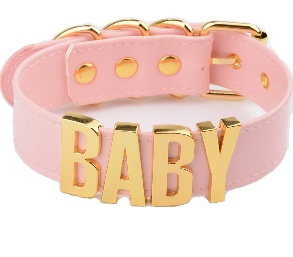 Kawaii 'Baby' Leather Collar