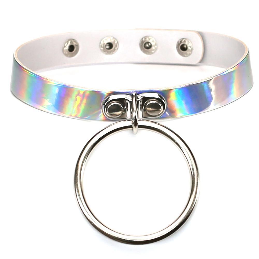 Sexy BDSM Holographic Collar Chains white-04