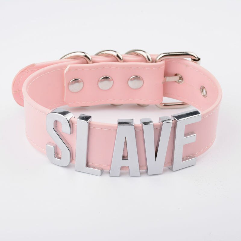 Pastel Pink 'Slave' Collar