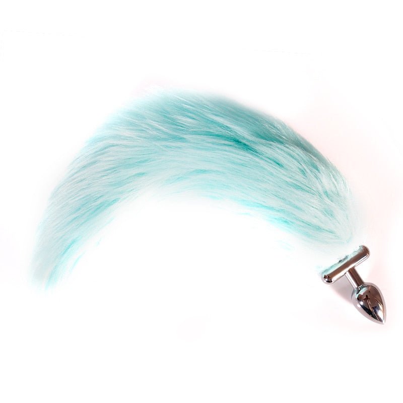Luminous Fox Tail Anal Tail Metal Long Blue