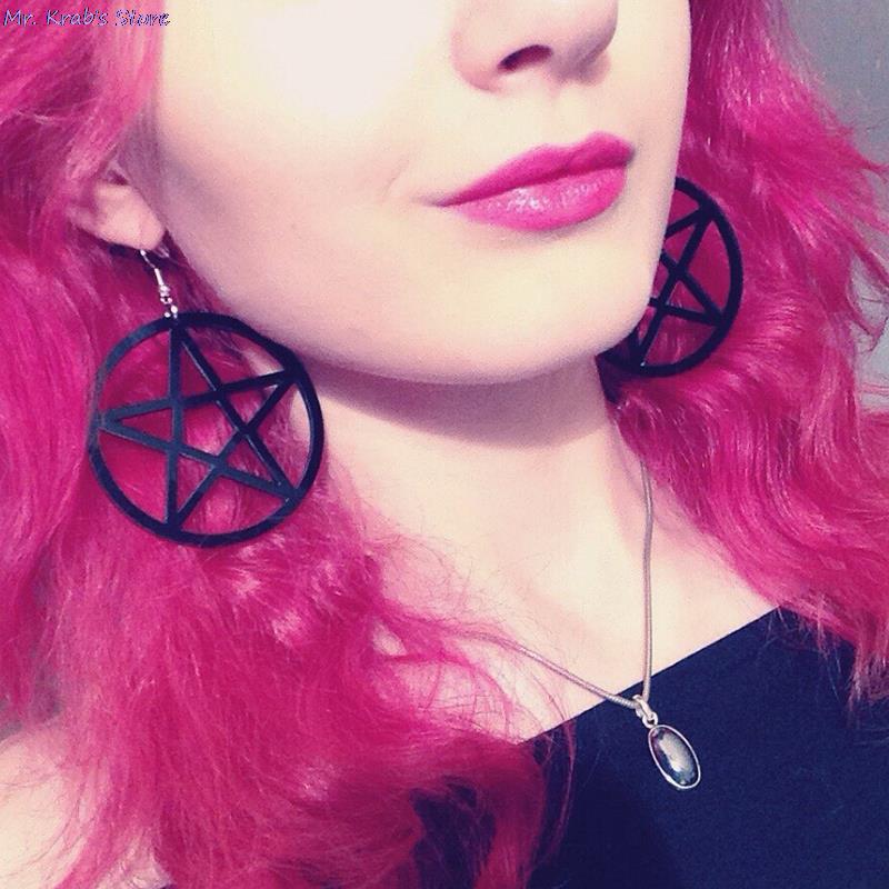 Oversized Pentagram Earrings