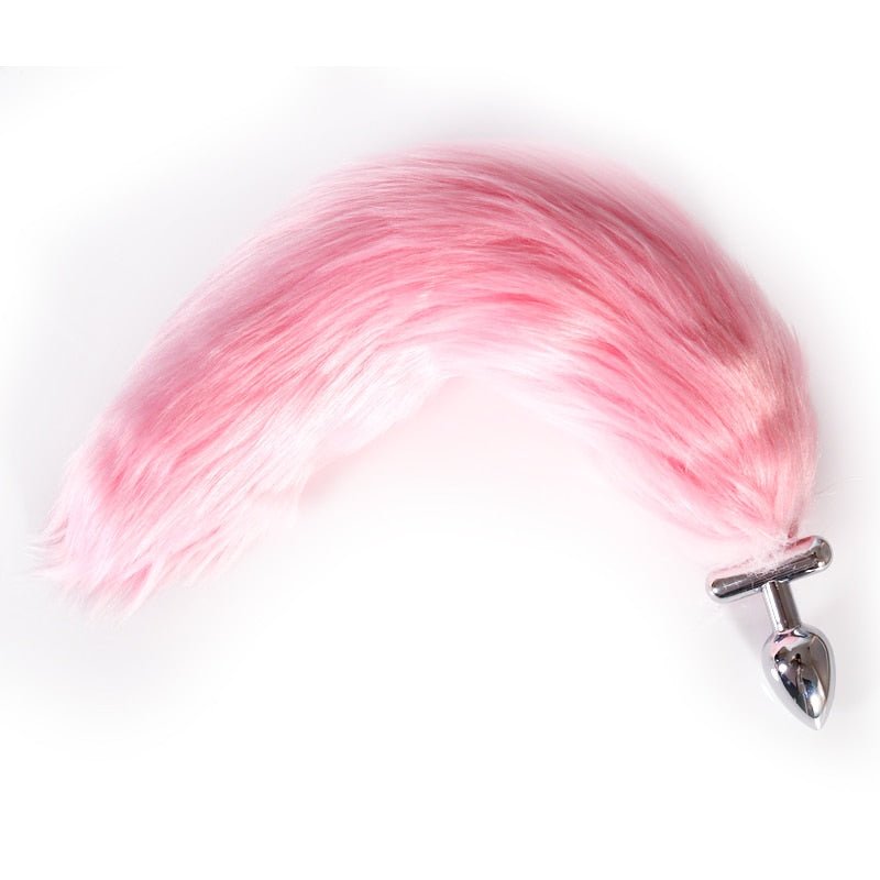 Luminous Fox Tail Anal Tail Metal Long Pink