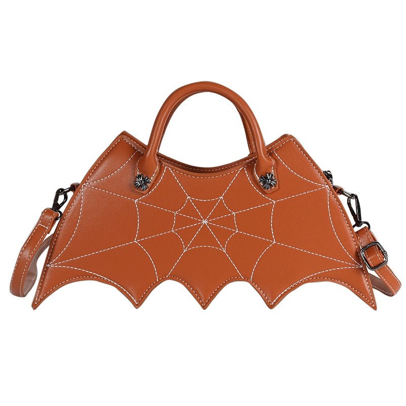 Pastel Goth Bat Shoulder Bag Brown