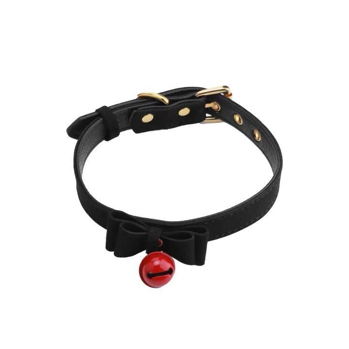 Adorable Bow Bell Collar Ring With Leash (Colors)