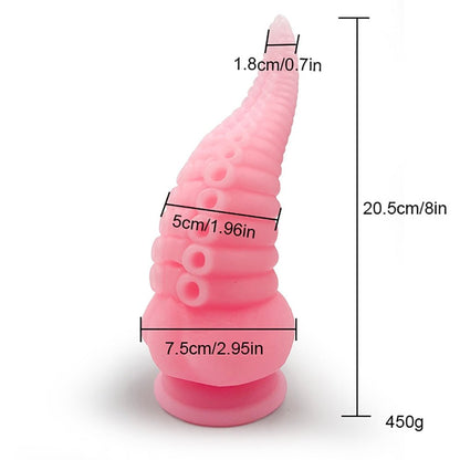 Large Silicone Tentacle Dildo (Colors) Silicone pale pink