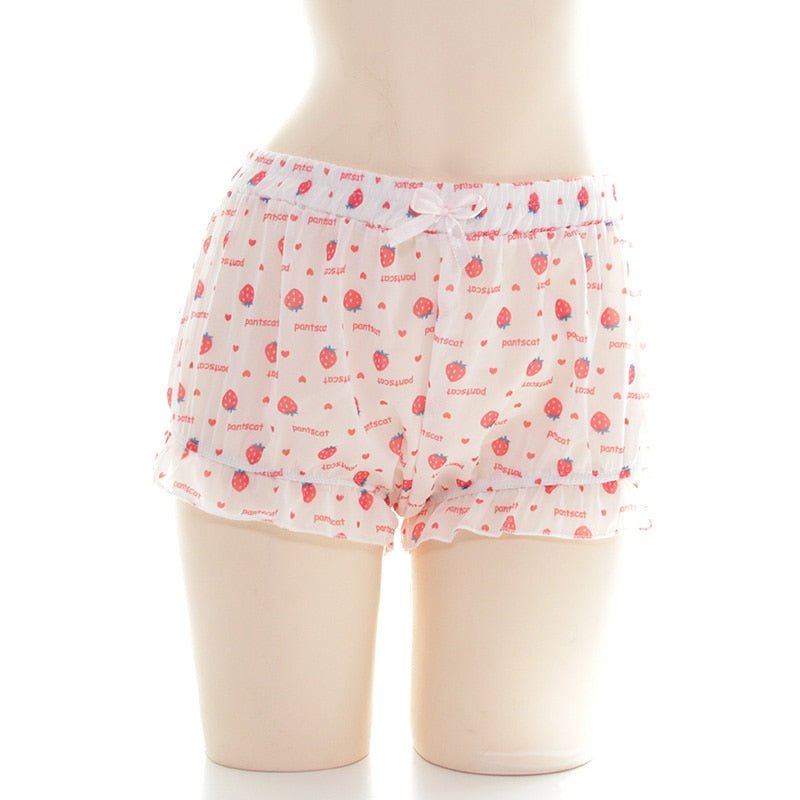 Pretty Strawberry Bloomers Beige One Size