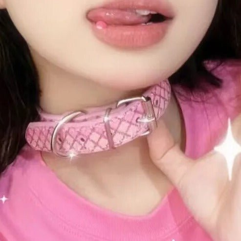 Pretty Pink Petplay Buckle Collar (Colors)