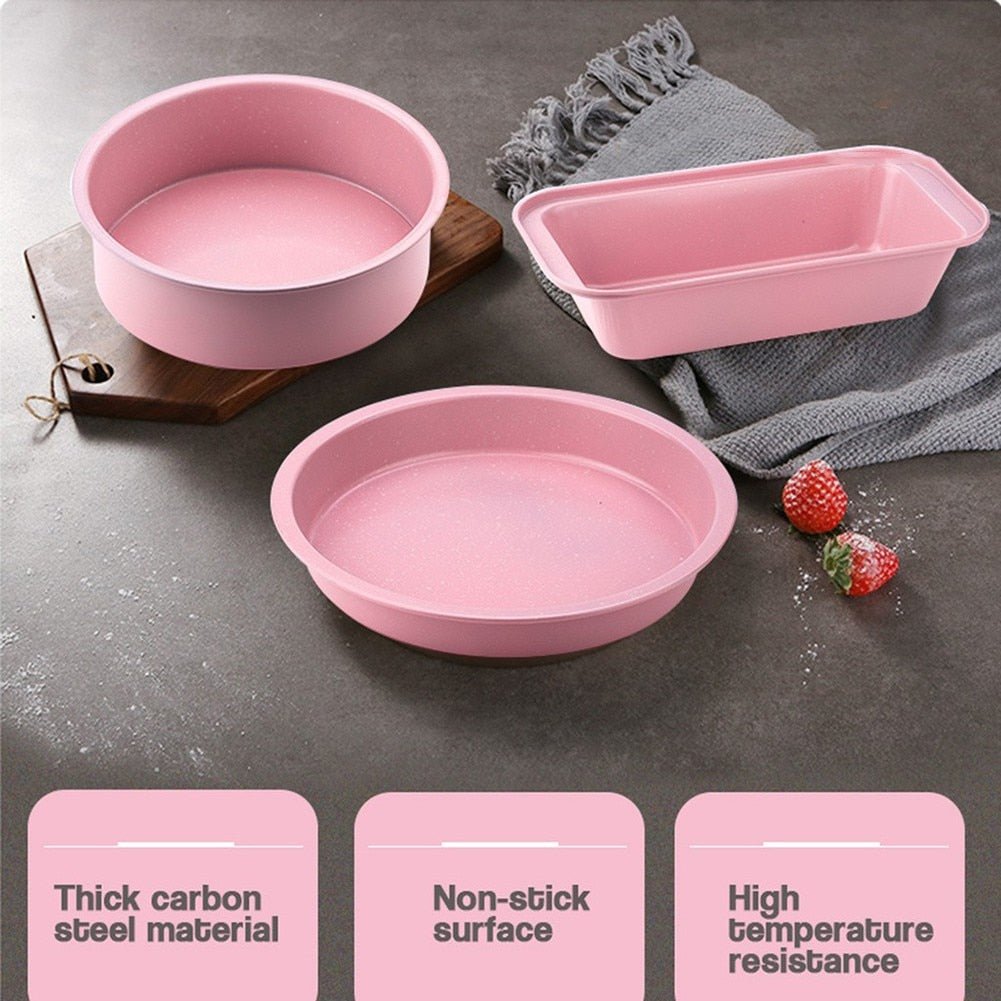 Pink Non-Stick Carbon Steel Baking Pan