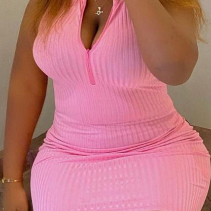 Plus Pink Bodycon Dress