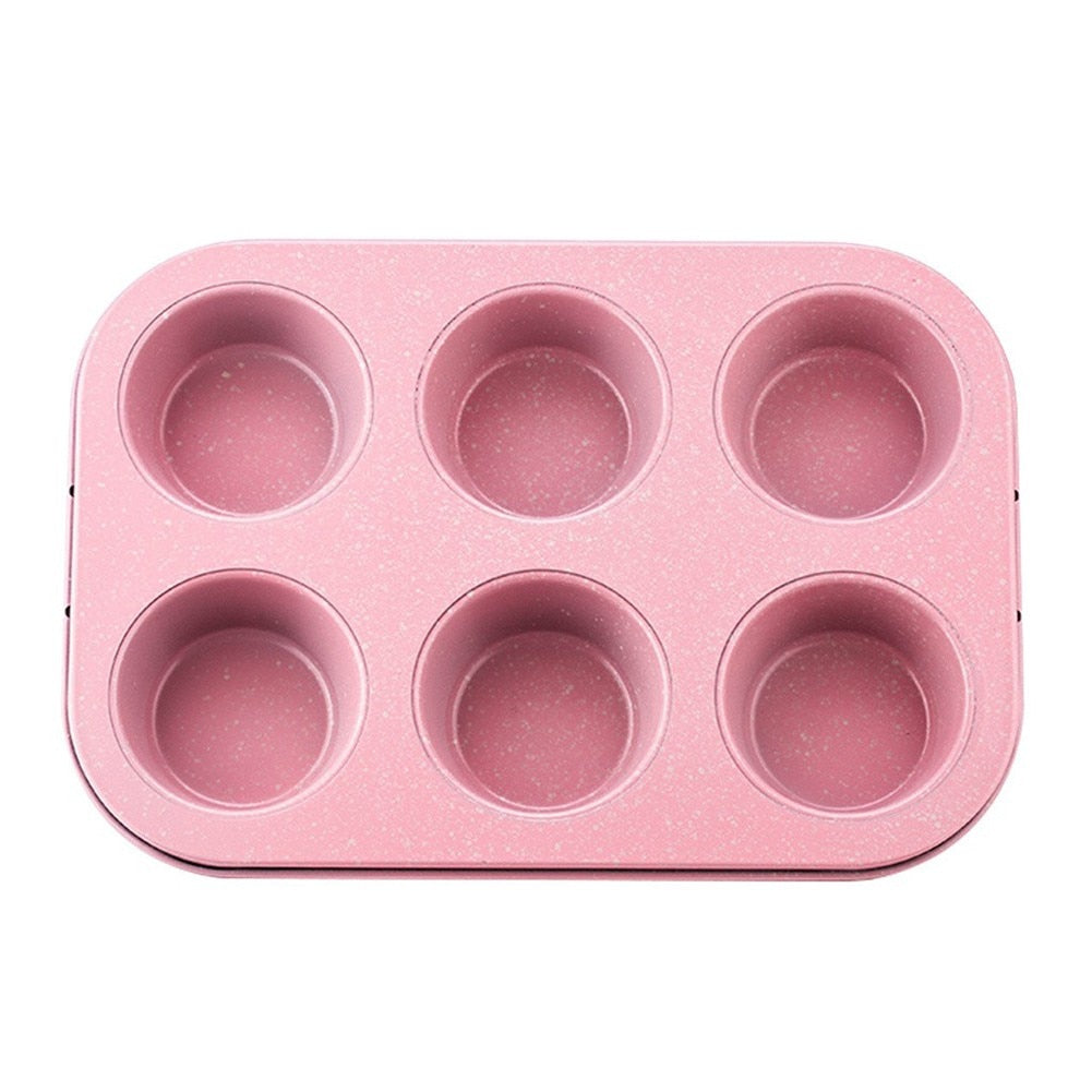 Pink Non-Stick Carbon Steel Baking Pan Pink Muffin
