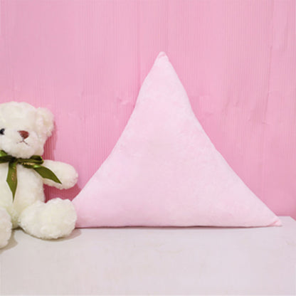 Stars Moon Shape Plush Pillow Pink 30x35cm