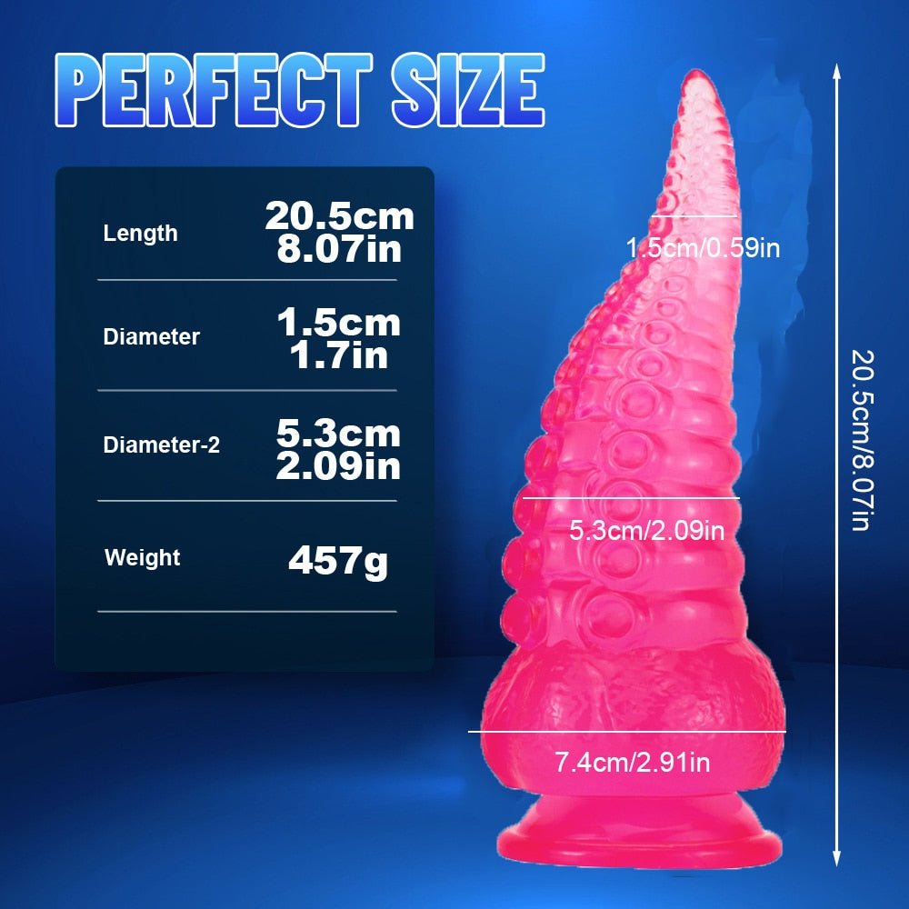 Large Silicone Tentacle Dildo (Colors) PVC pink