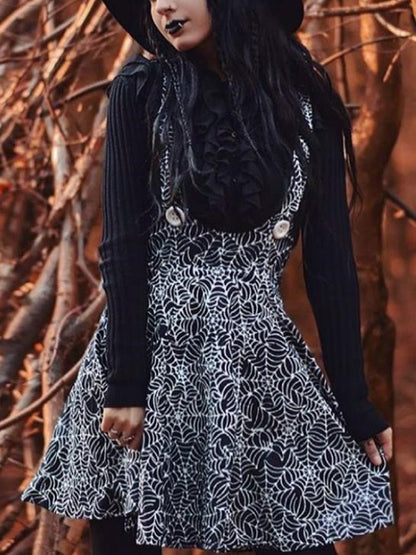 Spider Web Sling Cute Suspender Dress