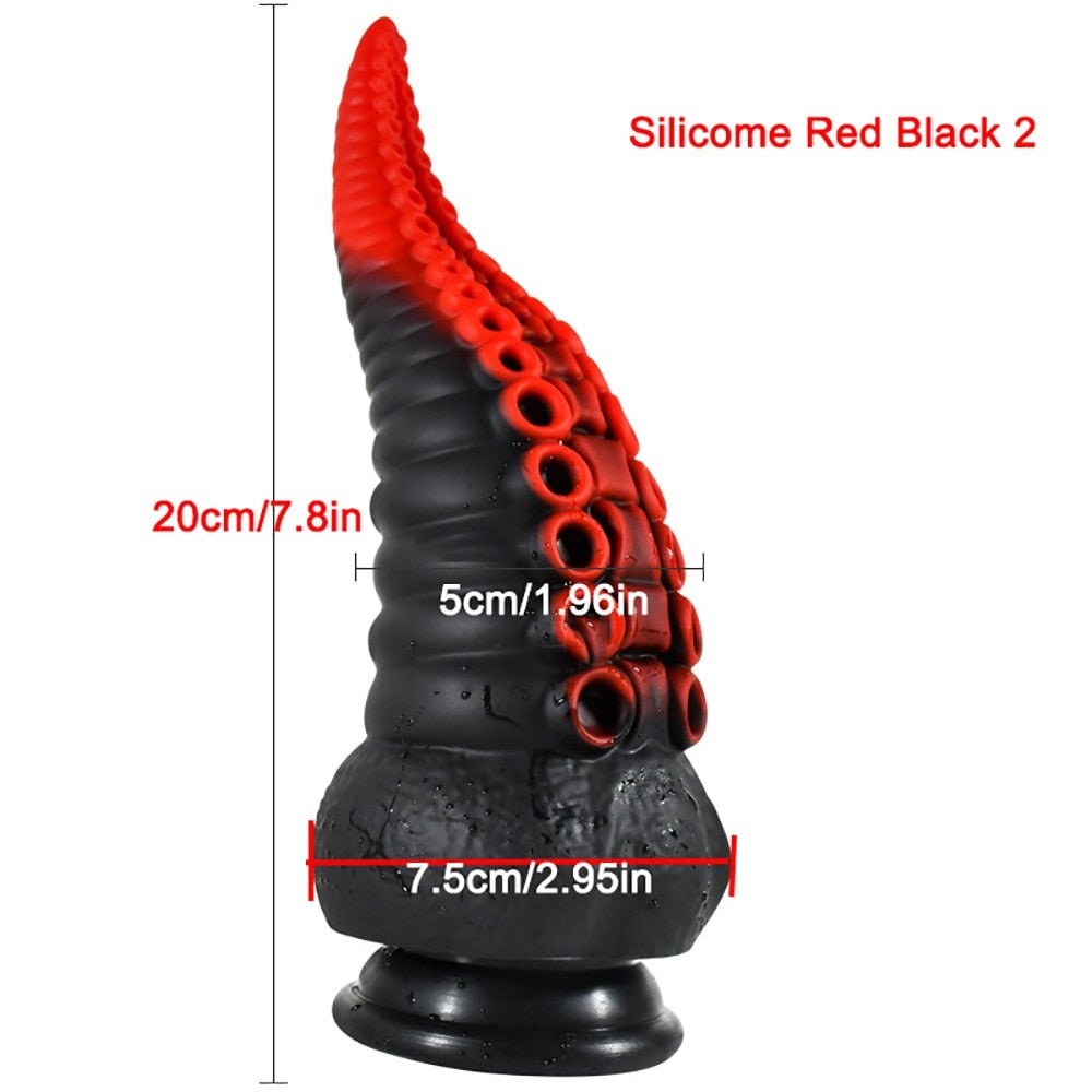 Large Silicone Tentacle Dildo (Colors) Silicone Red black 2