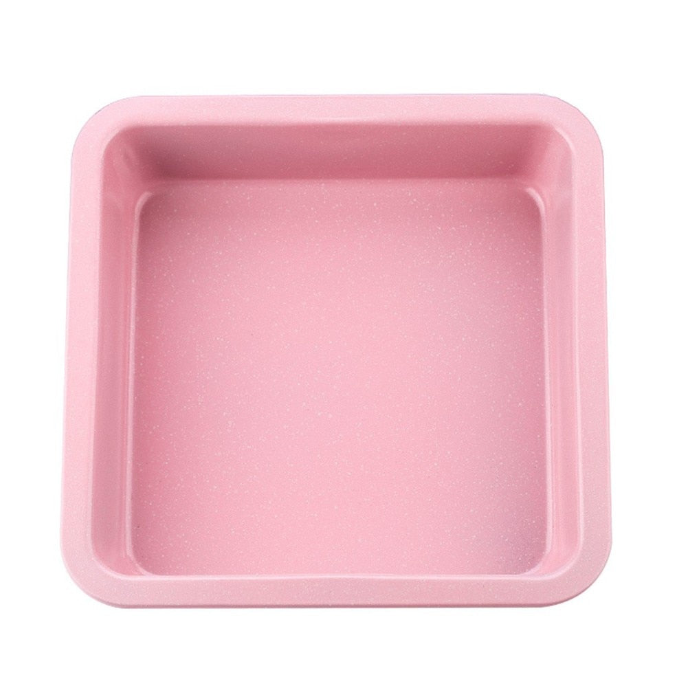 Pink Non-Stick Carbon Steel Baking Pan Pink Square
