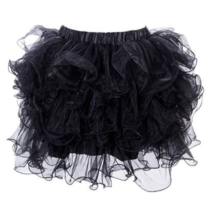 Kawaii Tutu Skirt Burlesque Mini Black