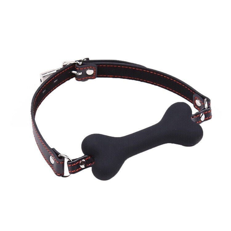 Silicone Puppy Bone Mouth Gag (Colors) Black United States