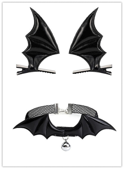 Sexy Lace Bat Wings Choker 05