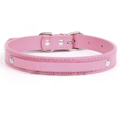 Sexy Slave Leather Collar (Colors) Pink SLAVE