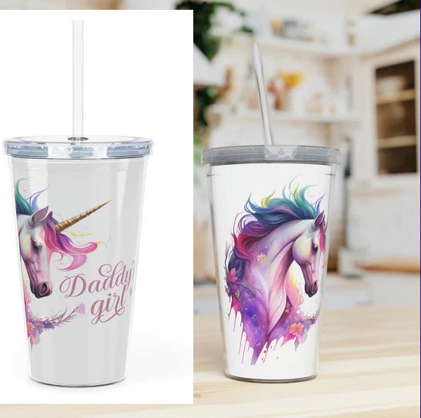 Pretty 'Daddy's Girl' Unicorn Tumbler