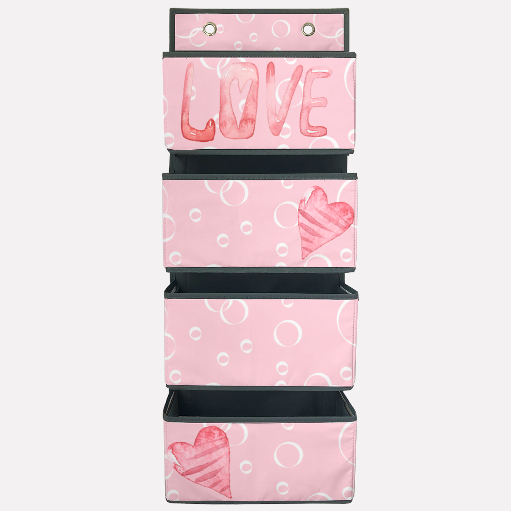 Pink Love 4-Tier Hanging Organizer