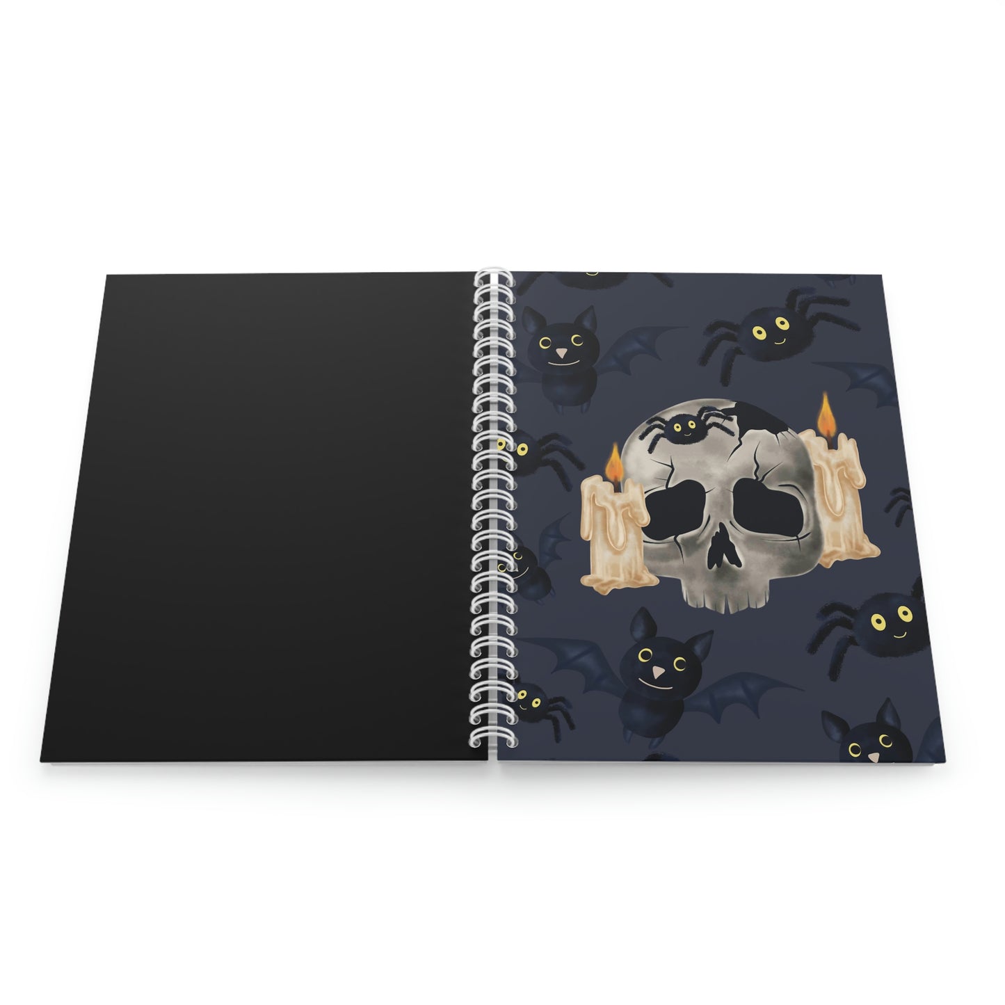Skull & Bats Spiral Notebook