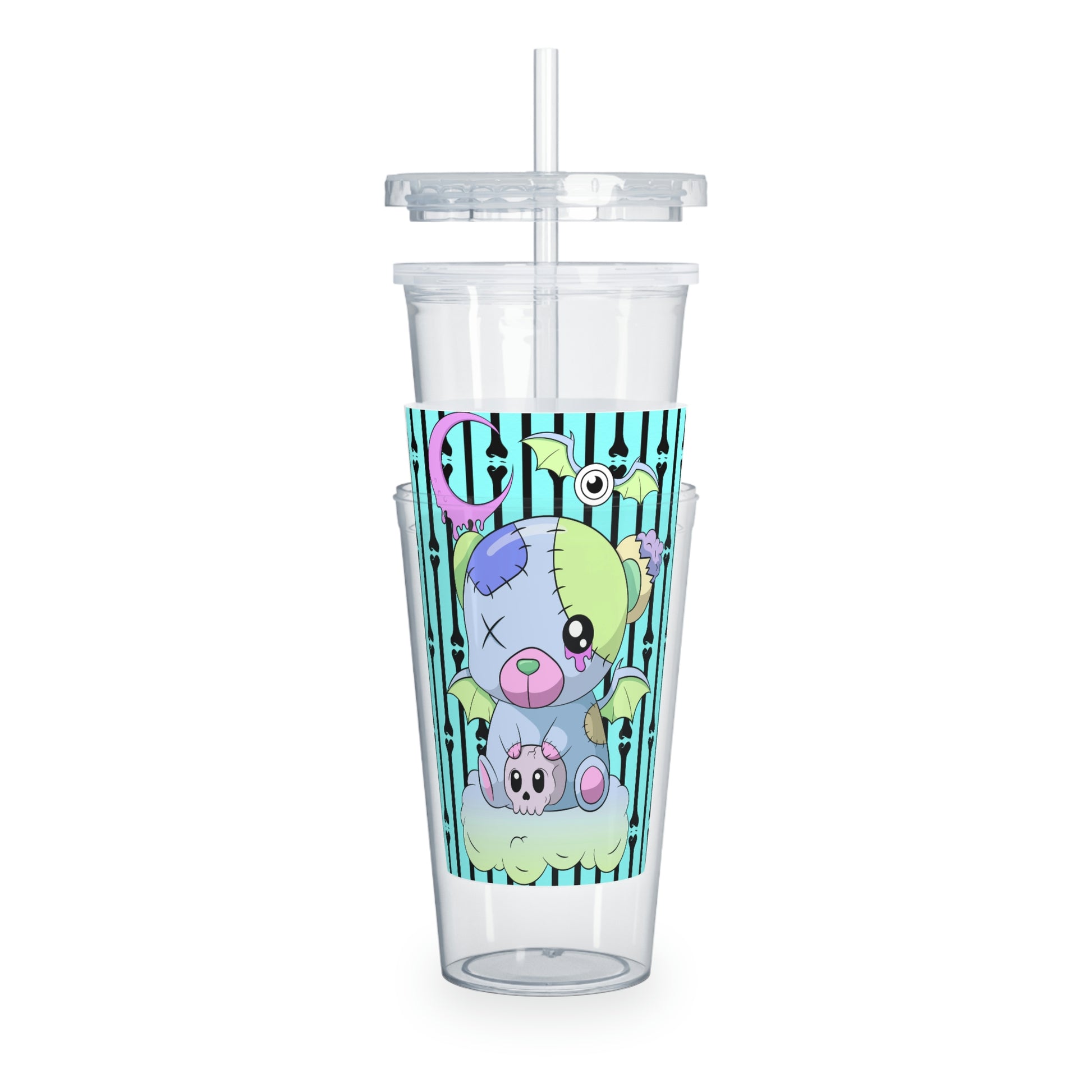 Pastel Goth Cute Bear Tumbler