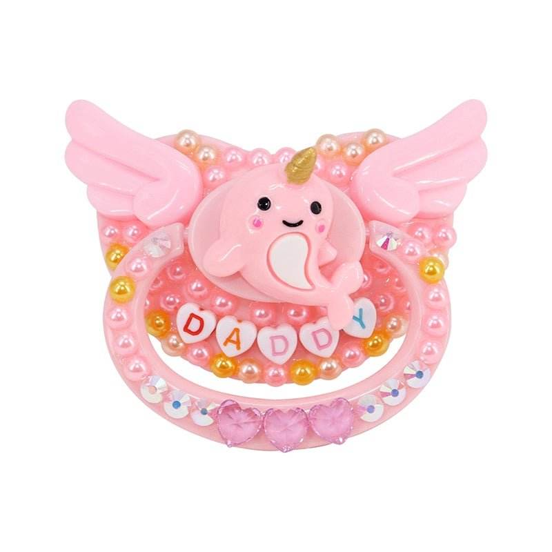 Pink 'Daddy' Handmade Adult Pacifier - Puppy's Aesthetics