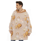 Cute Lion Unisex Fleece Hoodie Blanket - Puppy's Aesthetics