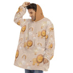 Cute Lion Unisex Fleece Hoodie Blanket - Puppy's Aesthetics