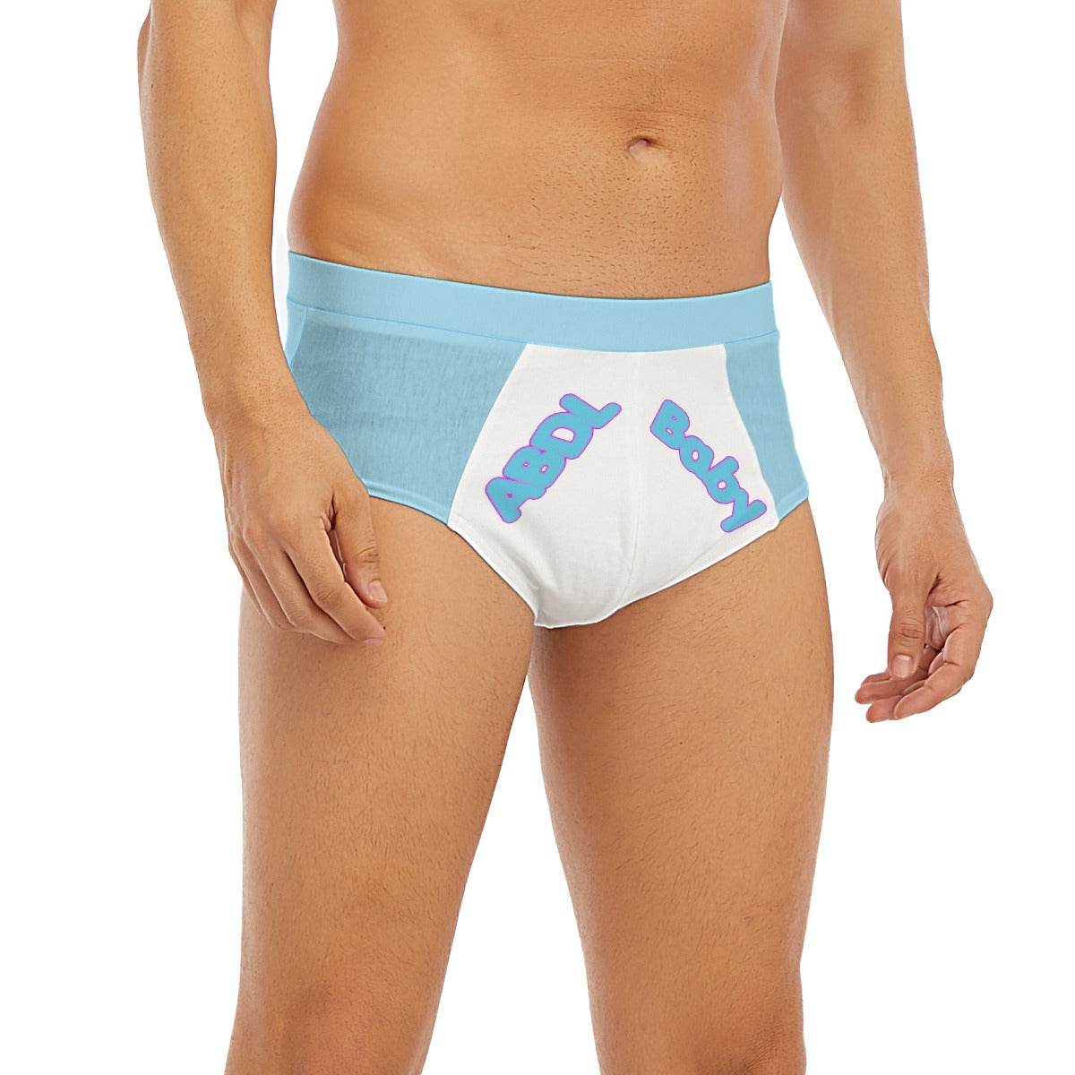 ABDL Baby Blue White Briefs - Puppy's Aesthetics