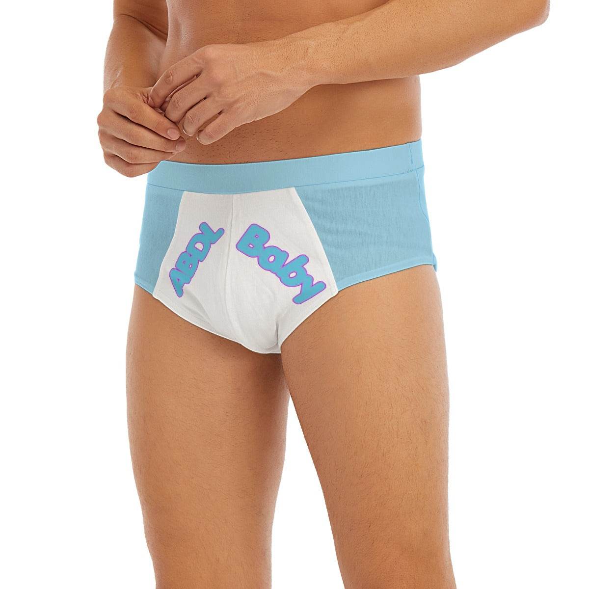 ABDL Baby Blue White Briefs - Puppy's Aesthetics