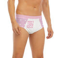 'Mommy's Little Love Bug' Pink White Briefs - Puppy's Aesthetics Clothing (Image 6)