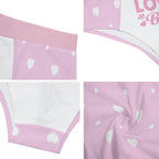 'Mommy's Little Love Bug' Pink White Briefs - Puppy's Aesthetics