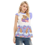 Adorable Plane Bear Ruffle Blouse - Puppy's Aesthetics