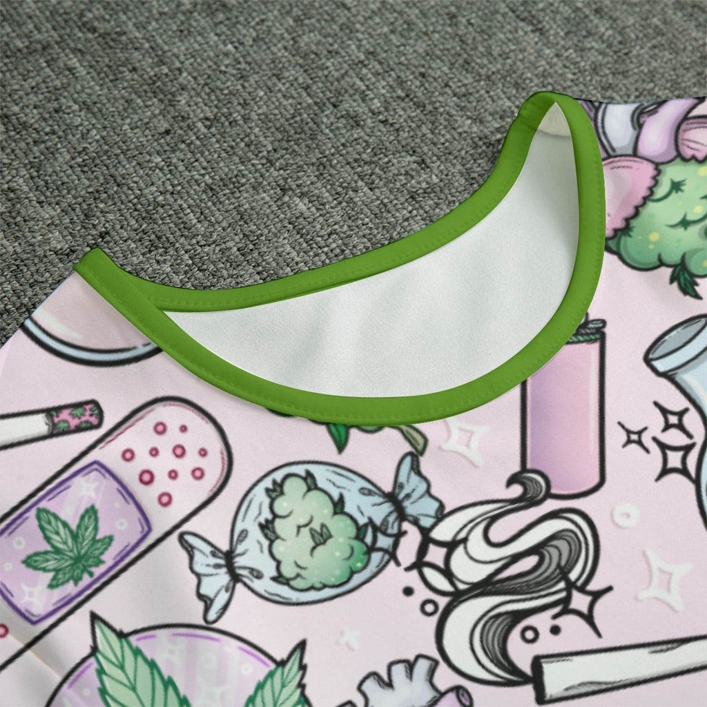 Cute Cannabis Pink Adult SnappieSuit - Puppy's Aesthetics